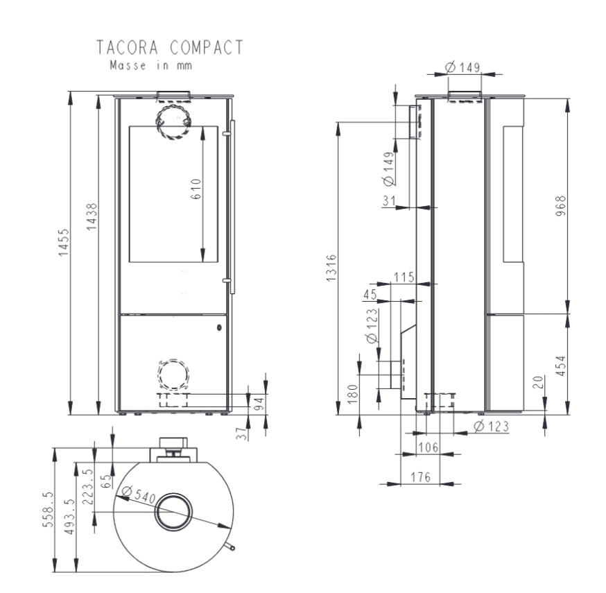Olsberg Kaminofen Tacora Compact Serpentin (mit OEC)
