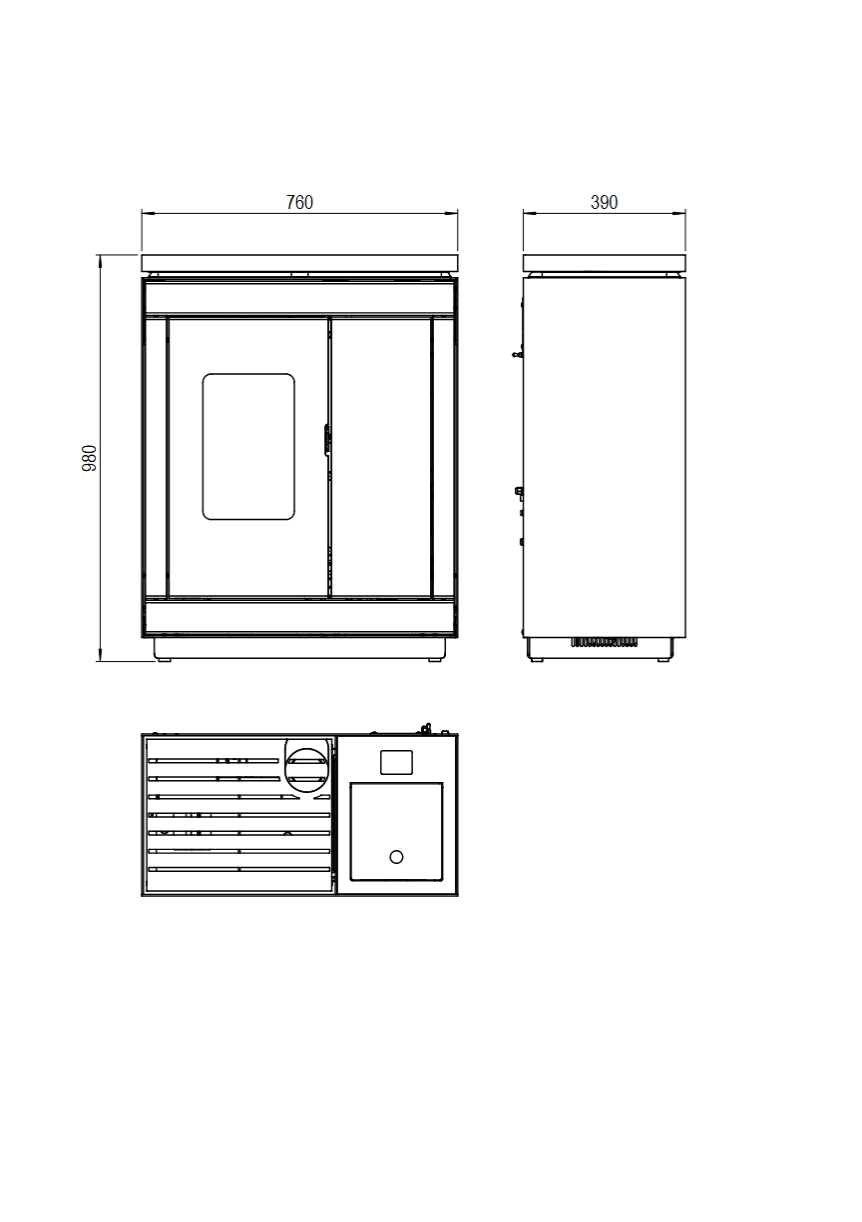 Olsberg Pellet-Kaminofen EPANA/ Glas Schwarz