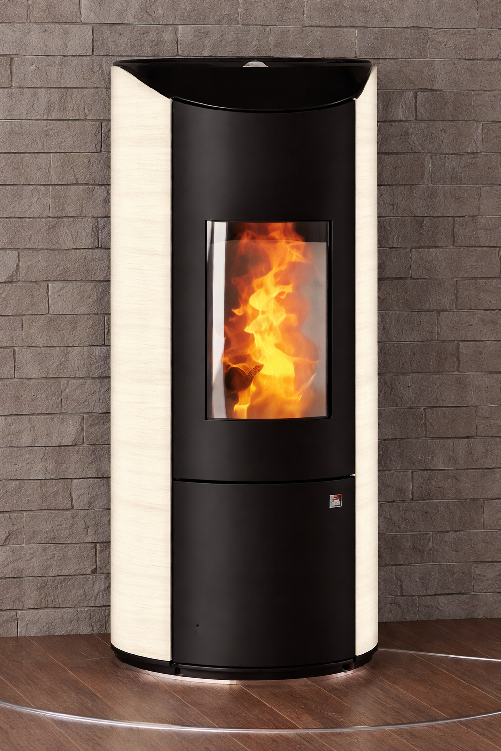 Olsberg Pellet-Kaminofen LEVANA 2.0 schwarz/Keramik caffee freddo