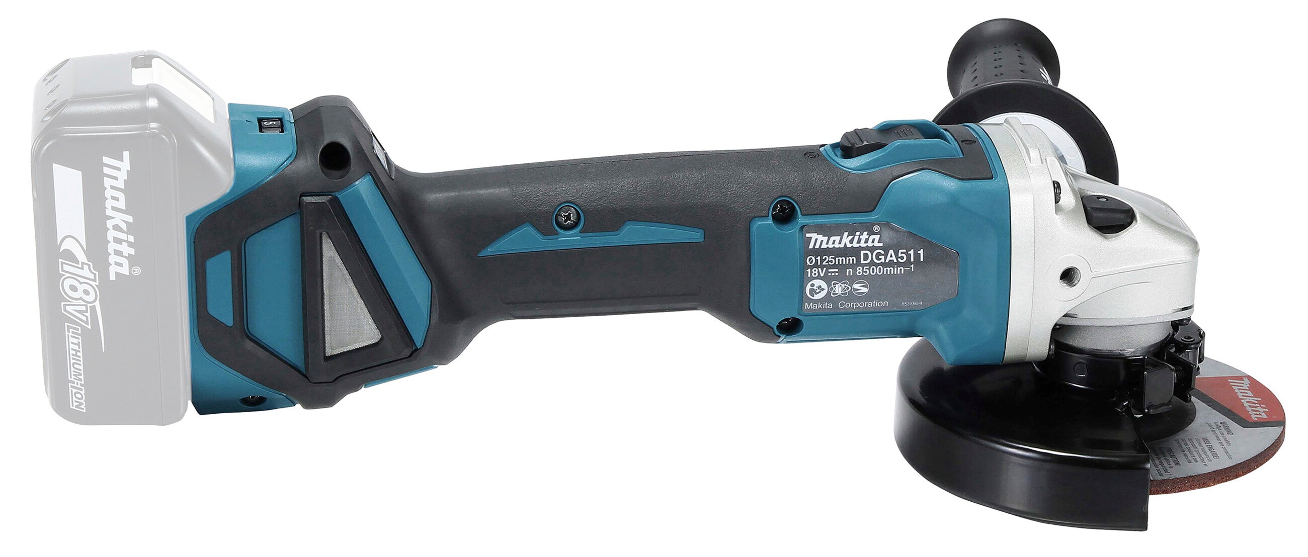 Makita Akku-Winkelschleifer DGA511Z 18V ohne Akku & Ladegerät